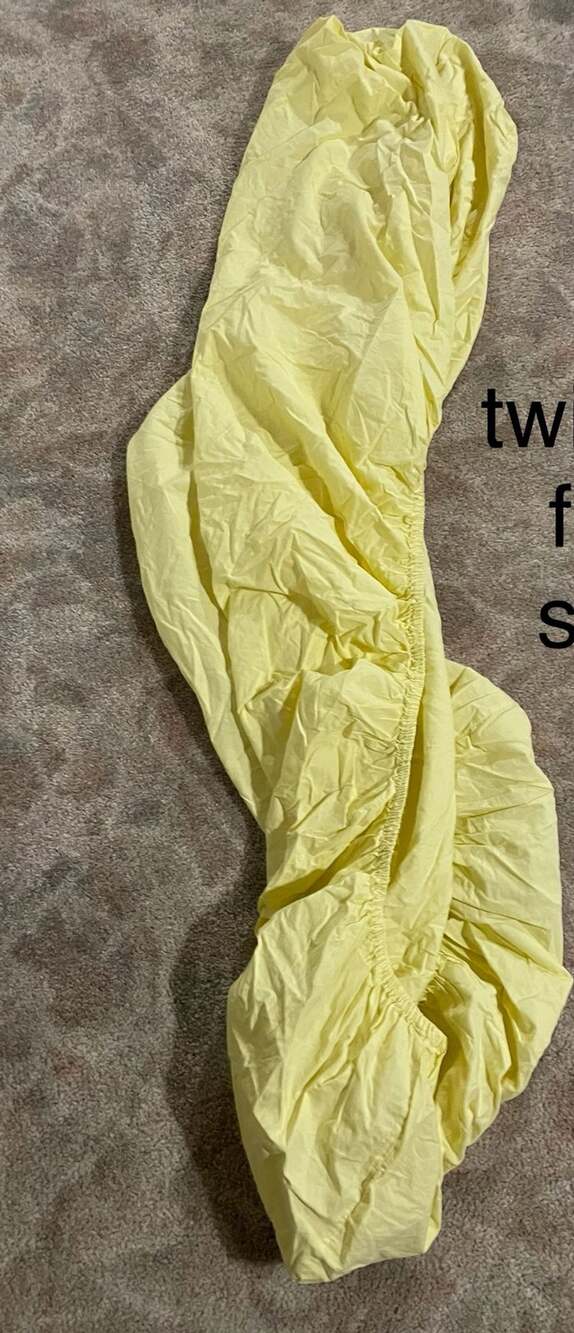 Generic twin bed Yellow Fitted Sheet